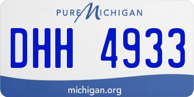MI license plate DHH4933