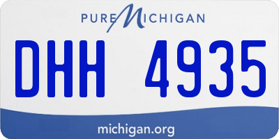MI license plate DHH4935