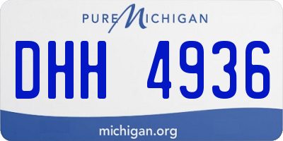 MI license plate DHH4936