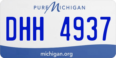 MI license plate DHH4937