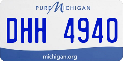 MI license plate DHH4940
