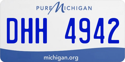 MI license plate DHH4942