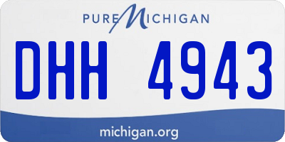 MI license plate DHH4943