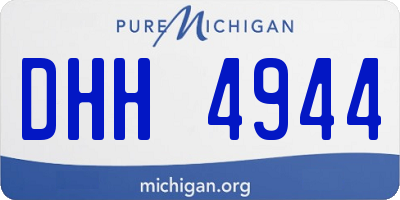 MI license plate DHH4944