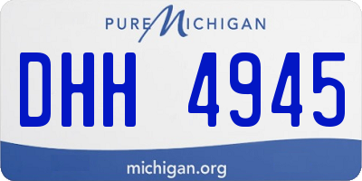MI license plate DHH4945