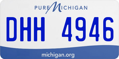 MI license plate DHH4946
