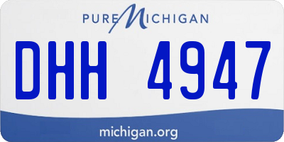 MI license plate DHH4947