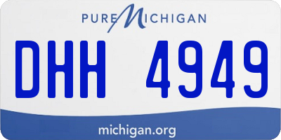 MI license plate DHH4949