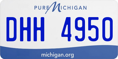MI license plate DHH4950