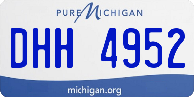 MI license plate DHH4952