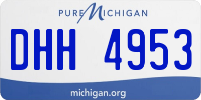MI license plate DHH4953
