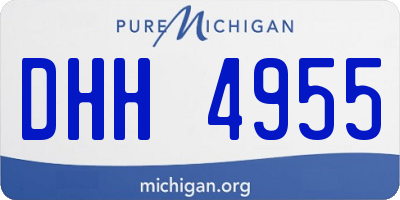 MI license plate DHH4955