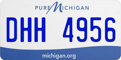 MI license plate DHH4956