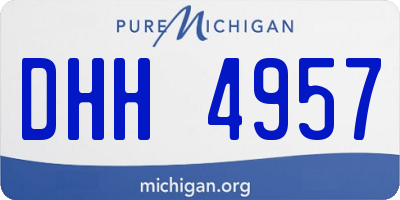 MI license plate DHH4957