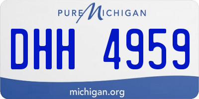MI license plate DHH4959