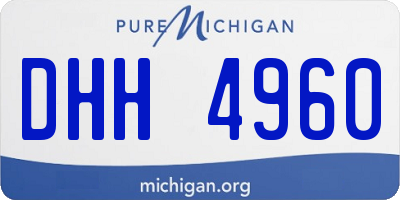 MI license plate DHH4960