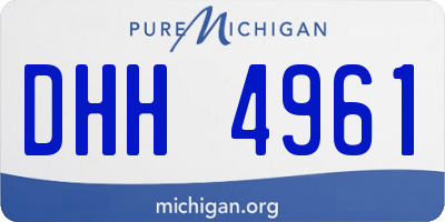MI license plate DHH4961