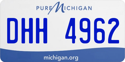 MI license plate DHH4962