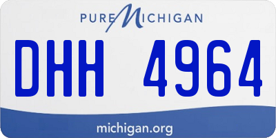 MI license plate DHH4964