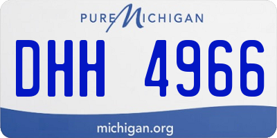 MI license plate DHH4966