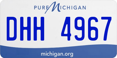 MI license plate DHH4967