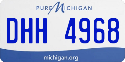 MI license plate DHH4968