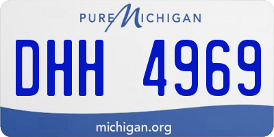 MI license plate DHH4969