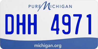 MI license plate DHH4971