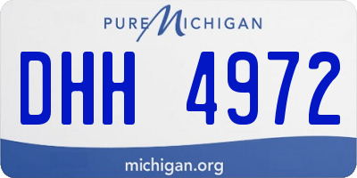 MI license plate DHH4972