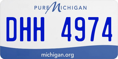 MI license plate DHH4974