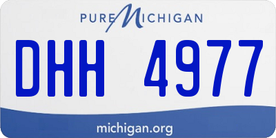 MI license plate DHH4977