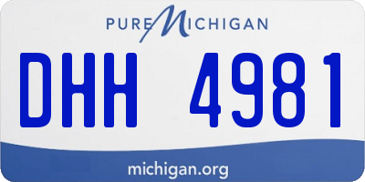 MI license plate DHH4981