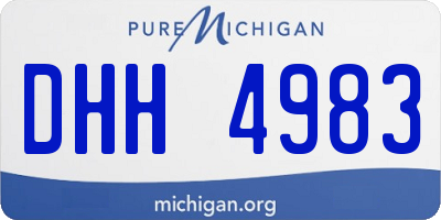 MI license plate DHH4983