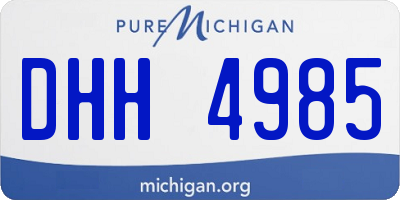 MI license plate DHH4985