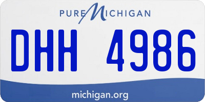 MI license plate DHH4986