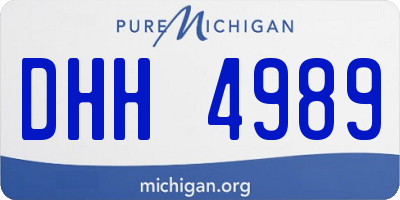 MI license plate DHH4989