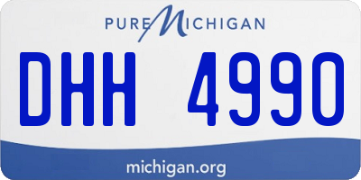 MI license plate DHH4990