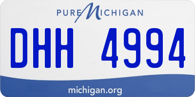 MI license plate DHH4994