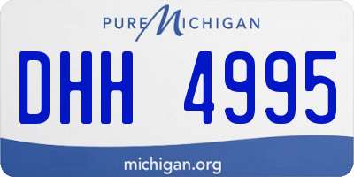 MI license plate DHH4995