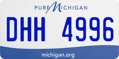 MI license plate DHH4996