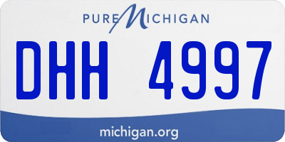 MI license plate DHH4997