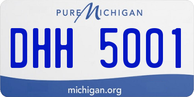 MI license plate DHH5001