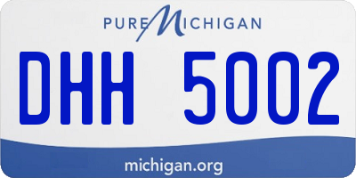 MI license plate DHH5002