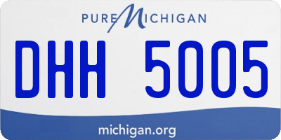 MI license plate DHH5005
