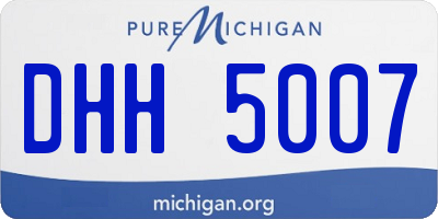 MI license plate DHH5007