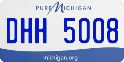 MI license plate DHH5008