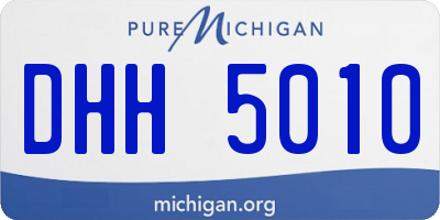 MI license plate DHH5010