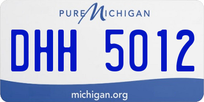MI license plate DHH5012
