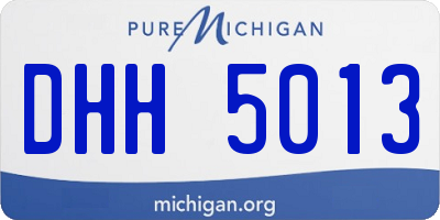 MI license plate DHH5013