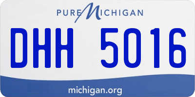 MI license plate DHH5016